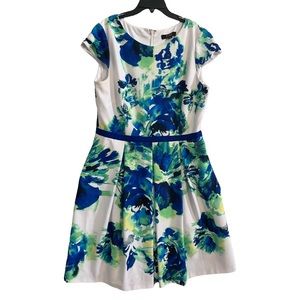 Alex Marie Blue Green Floral Dress